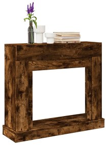 füstös tölgy színű szerelt fa kandallóburkolat 100x30x87,5 cm