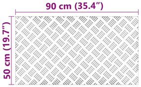 Alumínium Rácsos Lemezek 2 db Csúszásmentes 90x50 cm