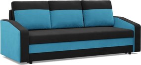 Hewlet kanapéágy, szövet anyag, hab töltet, fekete - kék