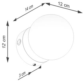 Sollux SL.1461 - Fali lámpa YOLI 1xG9/8W/230V fekete