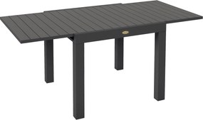 Outsunny Kert Asztal 6 Főnek - Bővíthető Terasz Asztal 70 kg Teherbírással - Alumínium Szürke 81/162 x 80 x 75 cm | Aosom