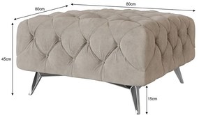 Szürkésbézs bársony lábtartó Chelsea – Ropez