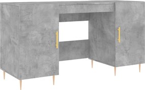 vidaXL betonszürke szerelt fa íróasztal 140 x 50 x 75 cm