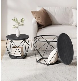 2 db-os TALIA dohányzóasztal szett, fekete