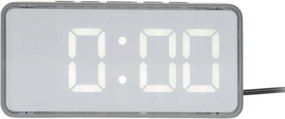 Ébresztőóra, elektronikus asztali óra Led kijelzővel digitális fehér Audaz