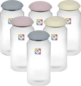 Konyhai üvegedény szett 6 db-os Szilikon Fedél 1350ml