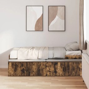 Tárolós Ágykeret Füstölt Tölgy 75x190 cm