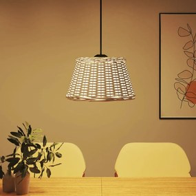 fehér fonott mennyezeti lámpaernyő Ø50 x 30 cm