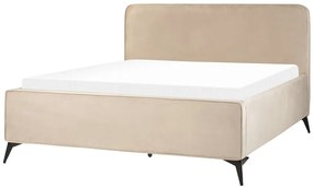 Franciaágy 160 cm Vardiel (szürkésbézs)  (ágyráccsal). 1076317