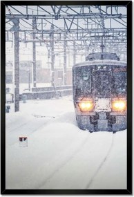 Poszterek keretben 40x60 Vonat a hóviharban Tél