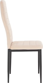 Szék, bézs Dulux Velvet szövet/fekete fém, COLETA NOVA