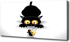 Canvas falikép Macska és egér 120x60 cm