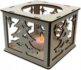 Gyertyatartó Lampion Karácsonyi Lámpás Karácsonyfa Nagy Led Tealight