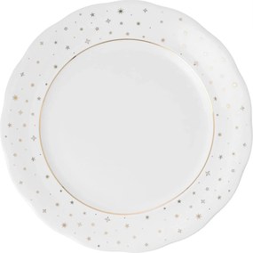 Ebédlő tányér lapos 26 cm Karácsonyi csillogás kék Ćmielów