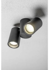 Lámpa Mennyezeti lámpatest LUPO, aluminium, 17.5x5.6x11.5, IP20, 2*GU10, max. 50W, kör, fekete