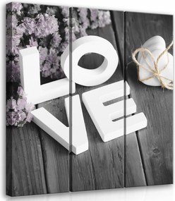 Vászonkép 90x100 Szerelem Szív Érzékenység Romantika Virágok Fa Természet halott