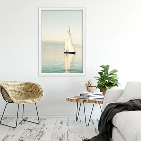 Gario Poszter Vitorlás a vízen A keret színe: Fehér, Méret: 30 x 45 cm