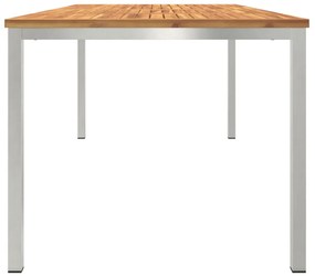 kültéri étkezőasztal 200x90x74,5 cm Tömör akácfából