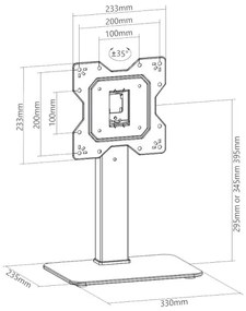 MK FLORIA Superior SUPSTV019 - Álló TV-tartó 23-43" fekete