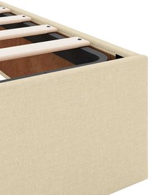 Ágykeret tárolóval Krém 200 x 200 cm szövet