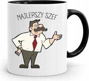 Bögre Fekete Főnök Ajándék Legjobb Főnök fényképes nyomattal