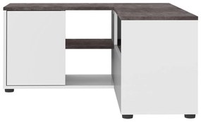 Fehér-szürke TV-állvány beton dekorral 90x45 cm Angle – TemaHome