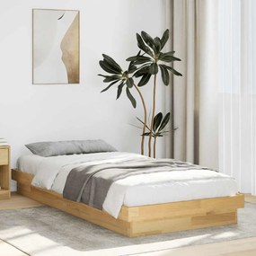 tömör tölgyfa ágykeret matrac nélkül 80x200 cm