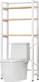 Polcállvány WC fölé, tölgy natural/fehér, BALRAM