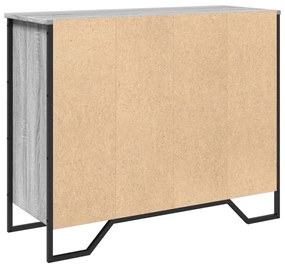 szürke sonoma színű szerelt fa tálalószekrény 91x35,5x74,5 cm