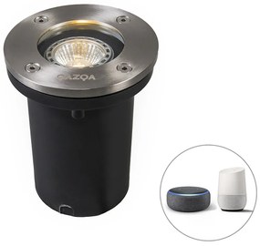 Okos talajszpot rozsdamentes acélból, WiFi-vel, GU10, IP65 - Basic Round