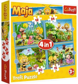 Gyermek puzzle - Maya, a méhecske - 4 az 1-ben