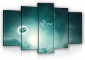 Vászonkép 100x60 Kozmosz űrhajós Föld csillagok univerzum tér nyugalom