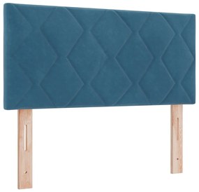 Fejtámla Gyémánt Blokk Design Sötét Kék 90 cm Bársony