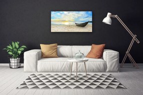 Vászonkép falra Boat Beach Sea 140x70 cm