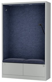 Sally 1150mm korpus Szary - siedzisko Granatowy