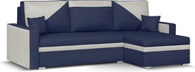 ASTRA1 Kinyitható sarokkanapé Sötétkék/krém