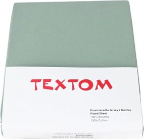 Gumis Lepedő 200x220 CM Pamut Zöld Magas Matracra Premium