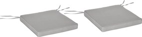 Outsunny 2 db-os Kertiszék Párna Készlet Ülőpárna Levehető Borítással 5 cm Poliészter Anyag dim. 45L x 45W cm Világosszürke | Aosom