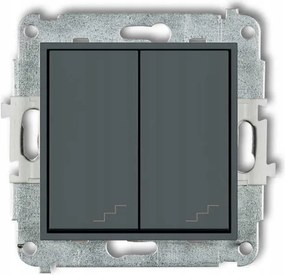 Dupla váltókapcsoló, grafit matt, 28MWP-33 Karlik Mini