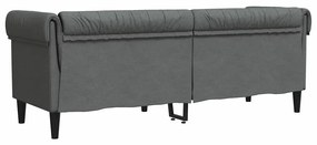 Chesterfield kanapé Sötétszürke 201.5 x 74.5 x 74.5 cm szövet