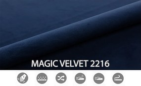 Franciaágy Boxspring 140 cm Morcano (sötétkék) (tárolóhellyel). Akció -16%. 1020335