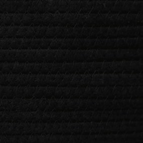 fehér-fekete pamut tárolókosár fedéllel Ø40 x 35 cm