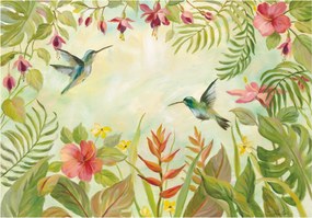 Fotótapéta Levelek Természet Madarak Hálószoba 416x254