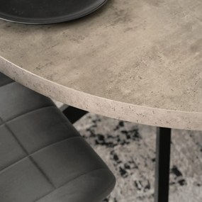 Kihúzható étkezőasztal 100–250 cm méretben, beton/fekete színben LUKAS