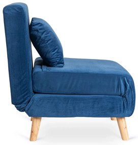 Ágyazható Fotel Sötétkék Színben. MARRY 75 cm.