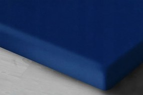 Szatén gumis lepedő 140x200 tinta sötétkék