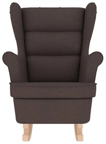 sötétbarna szövet hintaszék 74 x 90 x 102 cm