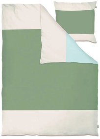 Khaki egyszemélyes hosszabbított pamut-perkál ágyneműhuzat 140x220 cm Colore – Mette Ditmer Denmark