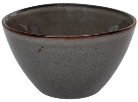 Selma tál, kerámia, szürke-barna 15x9 cm, 4 db