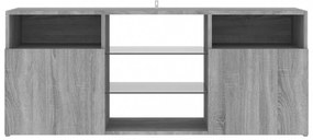 szürke sonoma színű LED-es TV-szekrény 120 x 30 x 50 cm